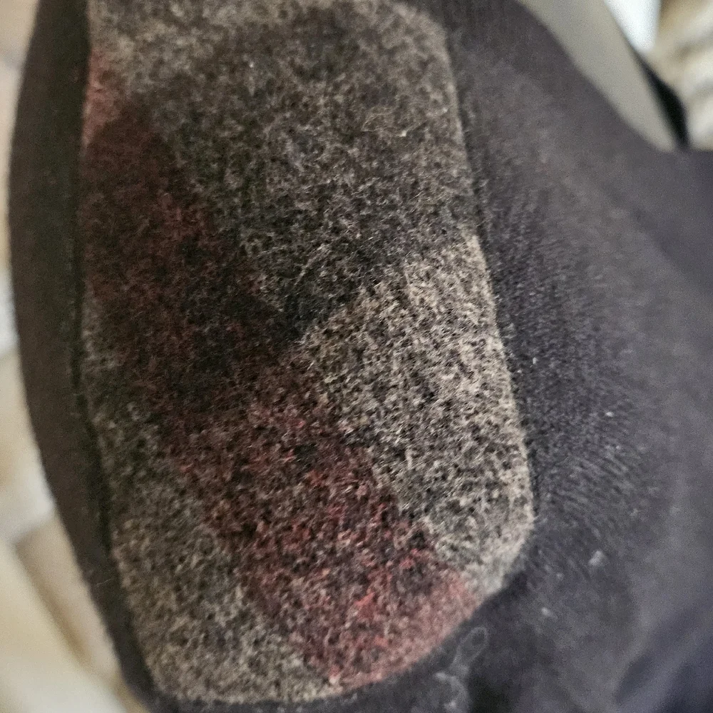 Burberry Brit Cashmere Wool Black Checkered Long Sleeve Sweater Sz. L - Picture 4 of 6